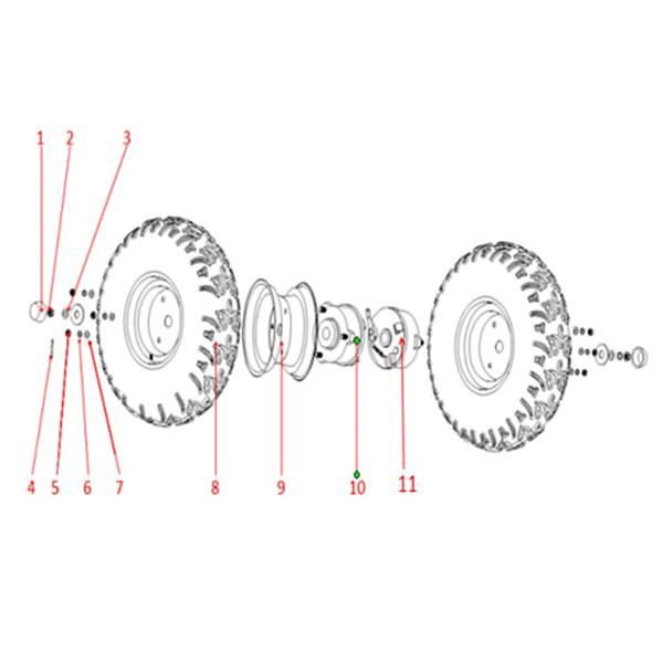 FunBikes Xtrax Sport 125cc Quad Bike Front Wheel Nut