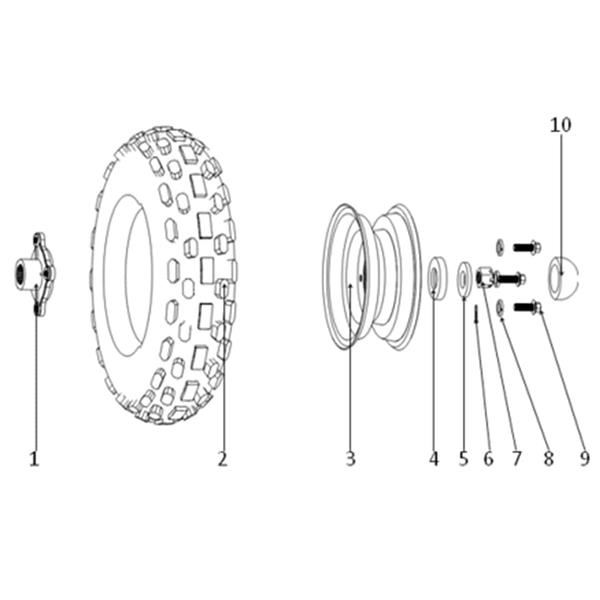 FunBikes Xtrax Sport 125cc Quad Bike Rear Wheel Nut