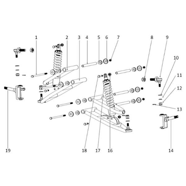 FunBikes Xtrax 125cc Quad Bike Upper Suspension Arm Ball Joint