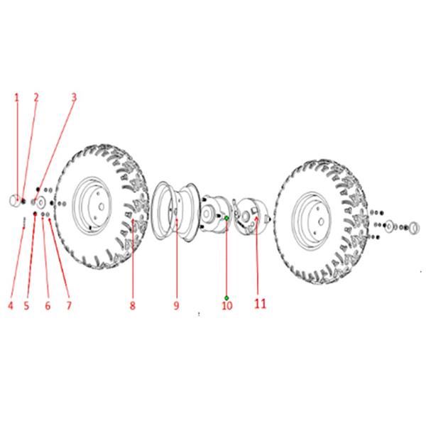 FunBikes Xtrax 125cc Quad Bike Front Tyre 16x8.00-7