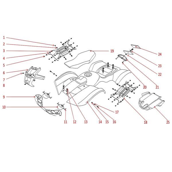 FunBikes Xtrax 125cc Quad Bike Rear Light Washer