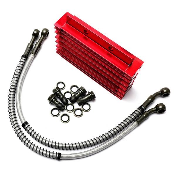 Pit Bike Oil Cooler Kit Red