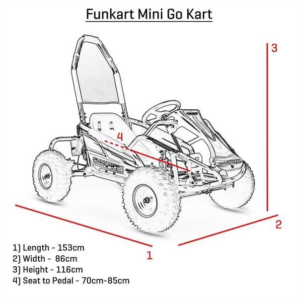 FunBikes Funkart Pro 1000w Green Kids Electric Go Kart