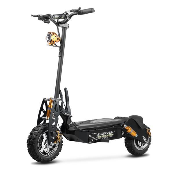 Chaos 1600w 48v SLA Hub Drive Black Off Road Electric Scooter