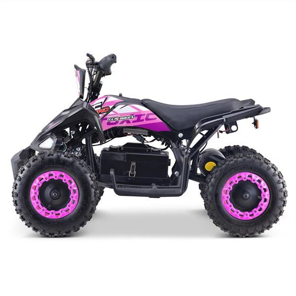FunBikes Toxic 800w Black/Pink Kids Electric Mini Quad Bike V4