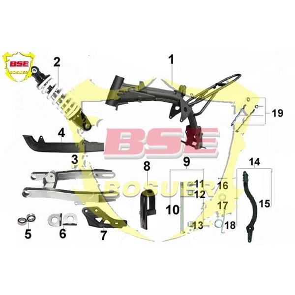 M2R KX110F Pit Bike Swingarm Axle Kit