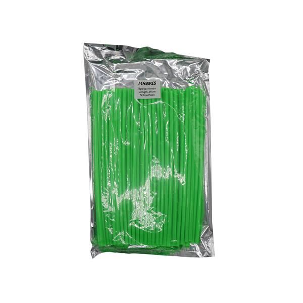 Pit Bike Spoke Wraps 72pcs Set 24cm Green