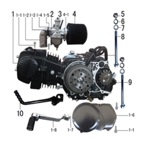 M2R RF125 S2 Pit Bike 125cc Air Cooled Engine