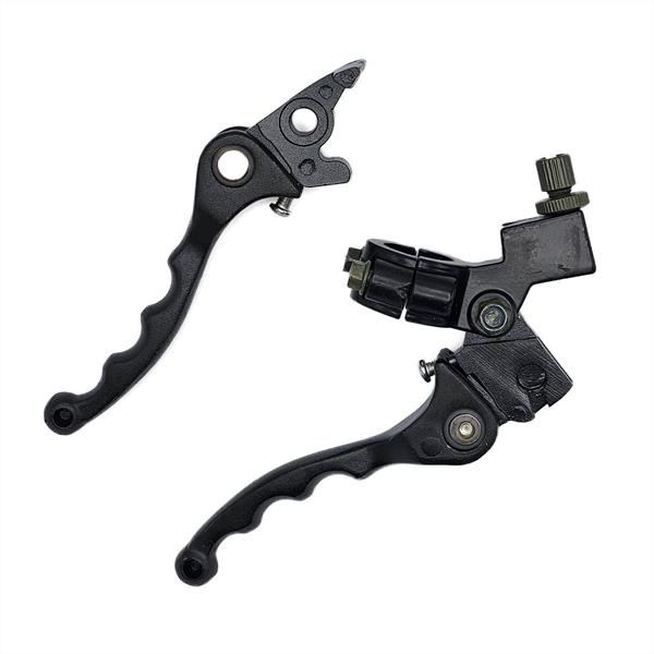 Pit Bike Lever Set Ridged Folding Black