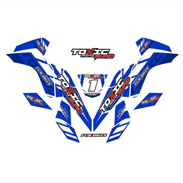 Funbikes Toxic V2 Mini Quad Blue Sticker Kit