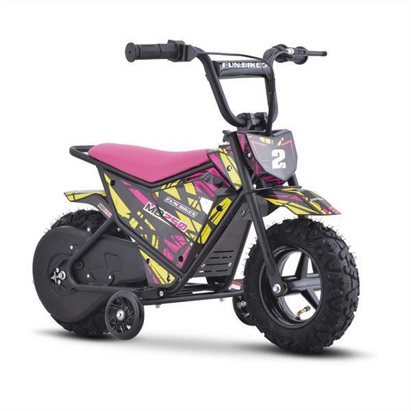 FunBikes MB250 43cm Motorbike 250w Pink Electric Kids Monkey Bike