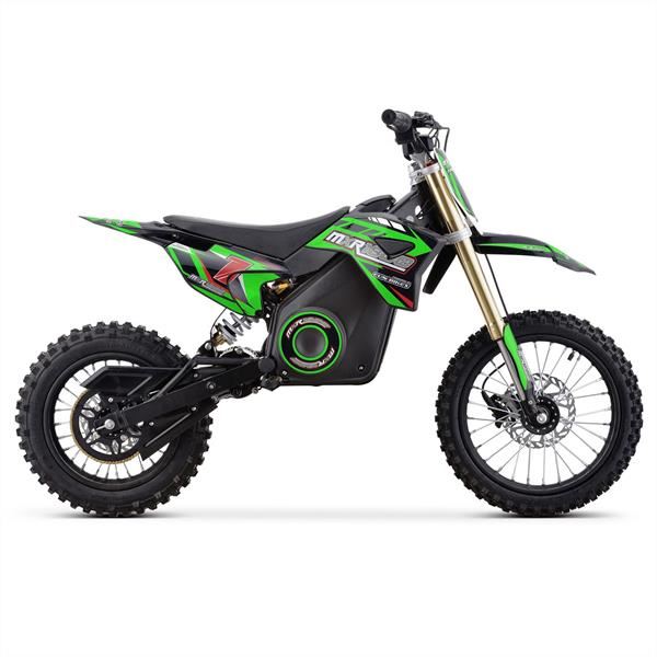 FunBikes MXR 1600w 48v Lithium Electric Motorbike 14/12 68cm Green Kids Dirt Bike