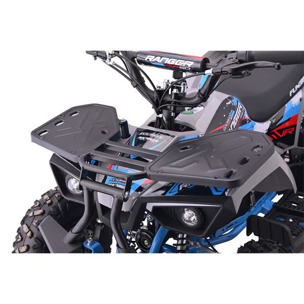Funbikes Ranger 50cc Premium Nardo Grey Blue Kids Mini Petrol Quad Bike