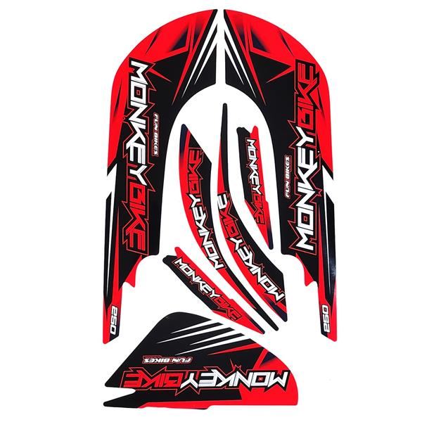 Monkey Bike Sticker Kit Red