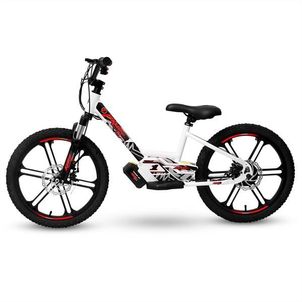 Amped A20 300w 36v 5.0ah Li White Kids Electric Balance Bike