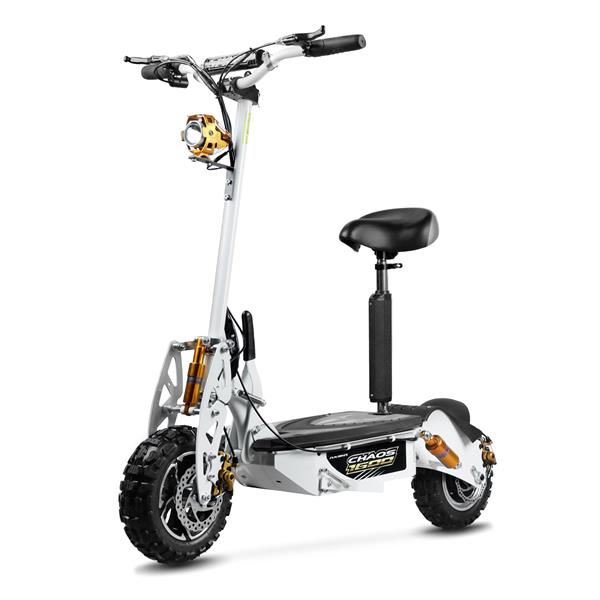 Chaos 1600w 48v SLA Hub Drive White Off Road Electric Scooter