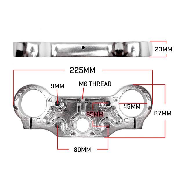 M2R 90R Fork Upper Triple Clamp