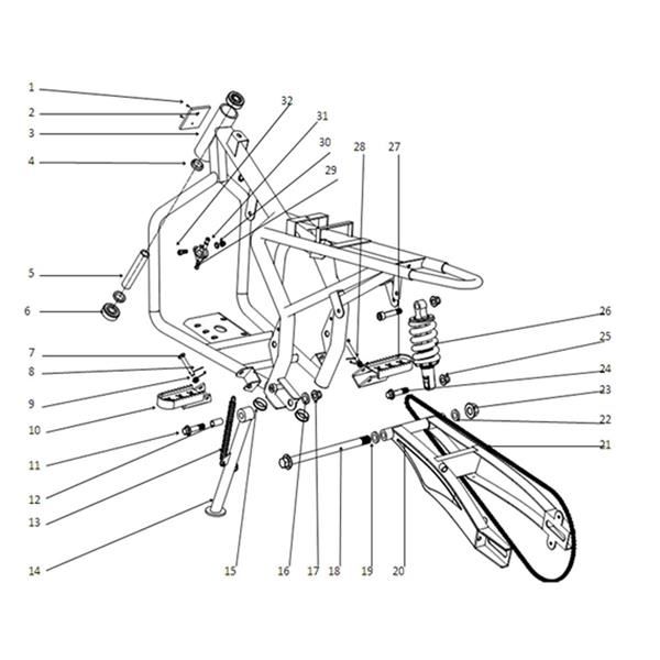Funbikes Petrol MXR Dirt Bike Rear Swing Arm