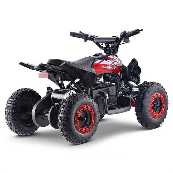 FunBikes Toxic 800w Black/Red Kids Electric Mini Quad Bike V4