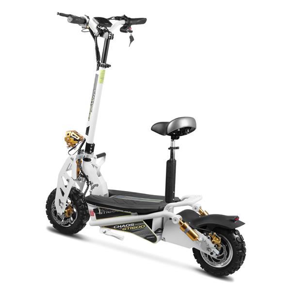 Chaos GT1600 Sport 48v 15.6ah Li Hub Drive White Off Road Electric Scooter