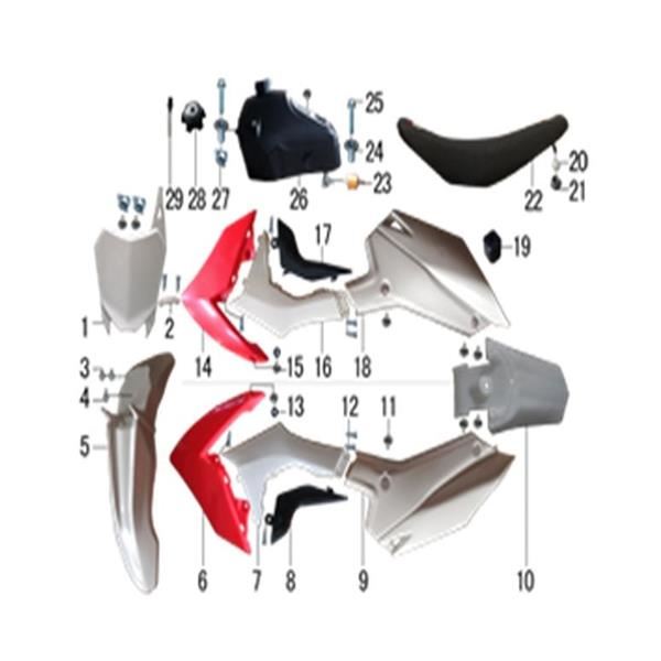 M2R 50R 90R Left Side Middle Plastic