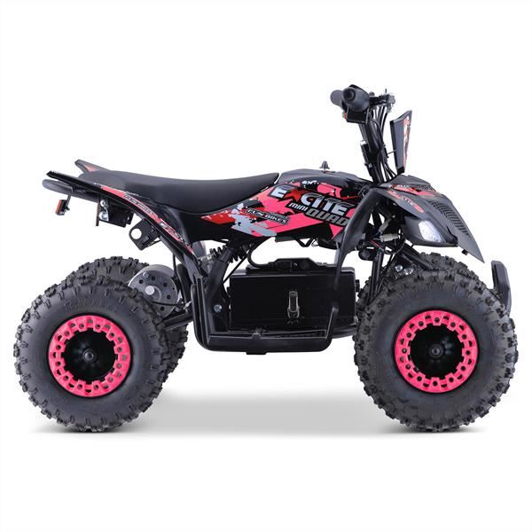 Excite 1000w Pink Kids 2023 Premium Electric Mini Quad Bike