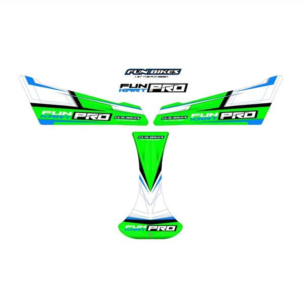 FunBikes FunKart Pro 98cc Petrol Go Kart Green Sticker Kit