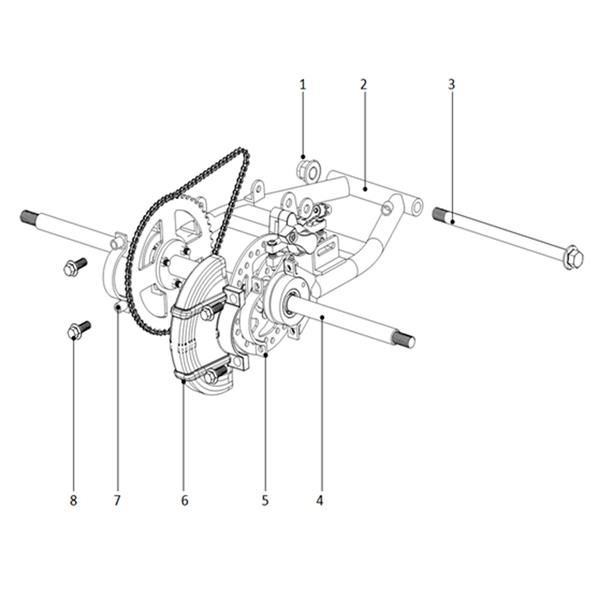 Funbikes Ranger 50cc Mini Petrol Quad V3 Rear Brake Disc Guard