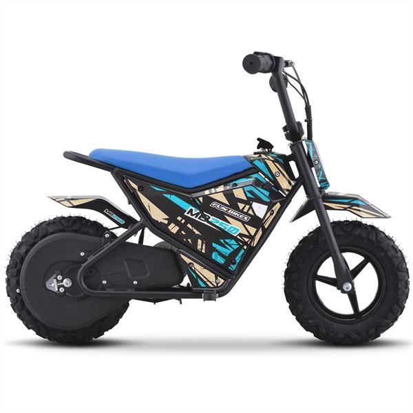 FunBikes MB250 43cm Motorbike 250w Blue Electric Kids Monkey Bike