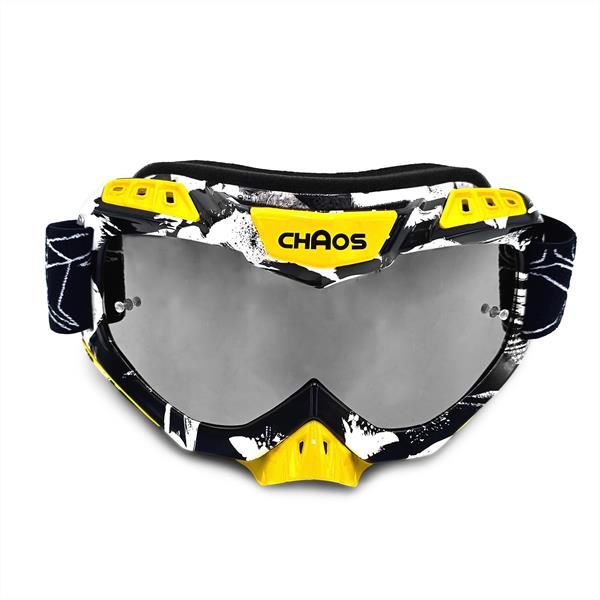 Chaos Adults MX Goggles Yellow