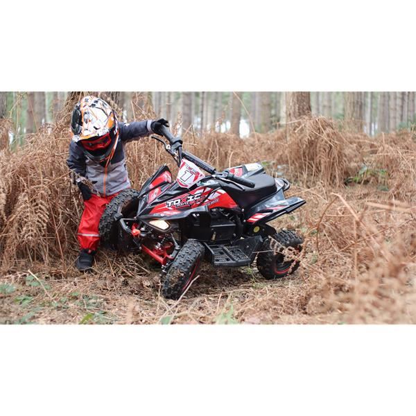 FunBikes Toxic 800w Black/Pink Kids Electric Mini Quad Bike V2