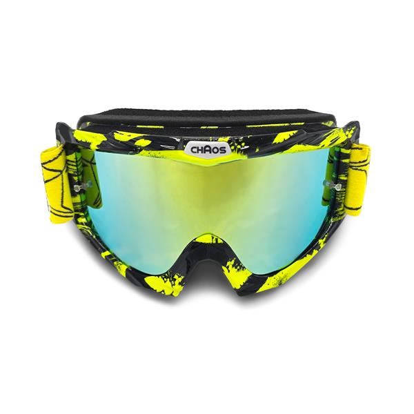 Chaos Kids MX Goggles Yellow Black