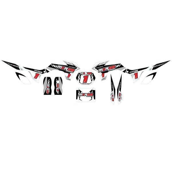 Funbikes MXR Dirt Bike Black 3M Sticker Kit