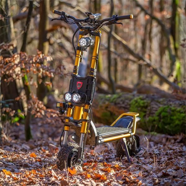 Kaabo Wolf King GTR 4000w 72v 35ah Li Gold Twin Motor Electric Scooter (IPX5)
