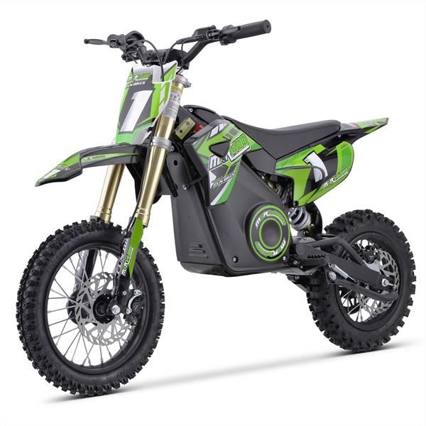 FunBikes MXR 1300w 48v Lithium Electric Motorbike 12/10 65cm Green Kids Dirt Bike