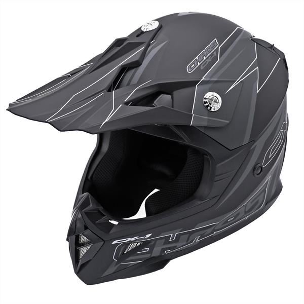Chaos CX-1 Kids Motocross Crash Helmet Matt Black