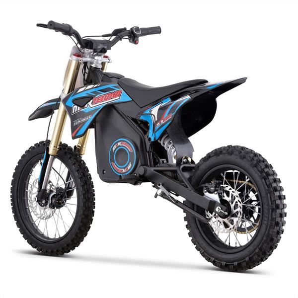 FunBikes MXR 1600w 48v Lithium Electric Motorbike 14/12 68cm Blue Kids Dirt Bike