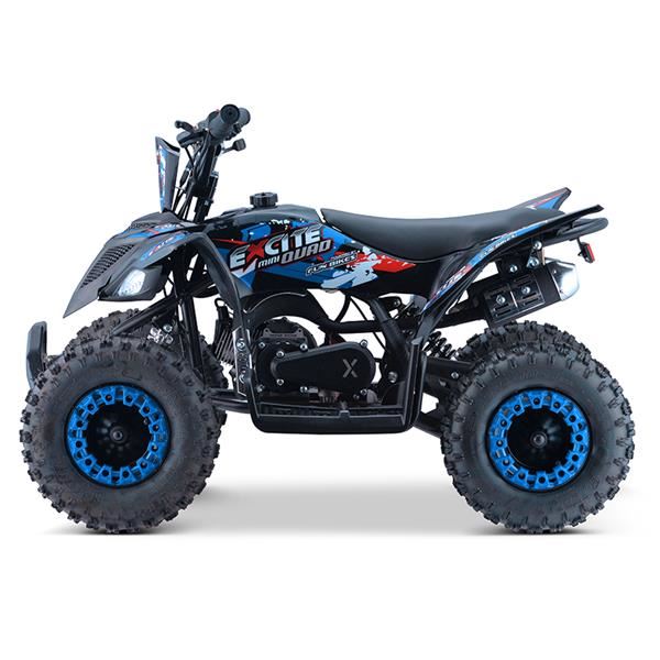 Excite 50cc Blue Kids 2023 Premium Mini Quad Bike