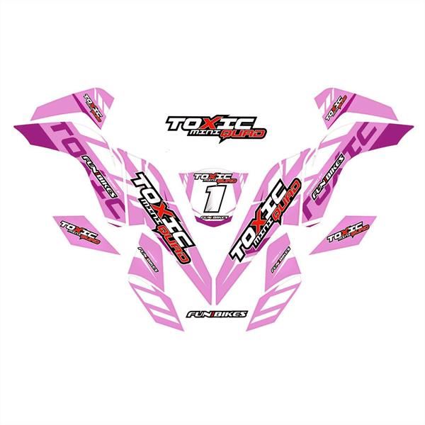 FunBikes Toxic V2 Mini Quad Pink Sticker Kit