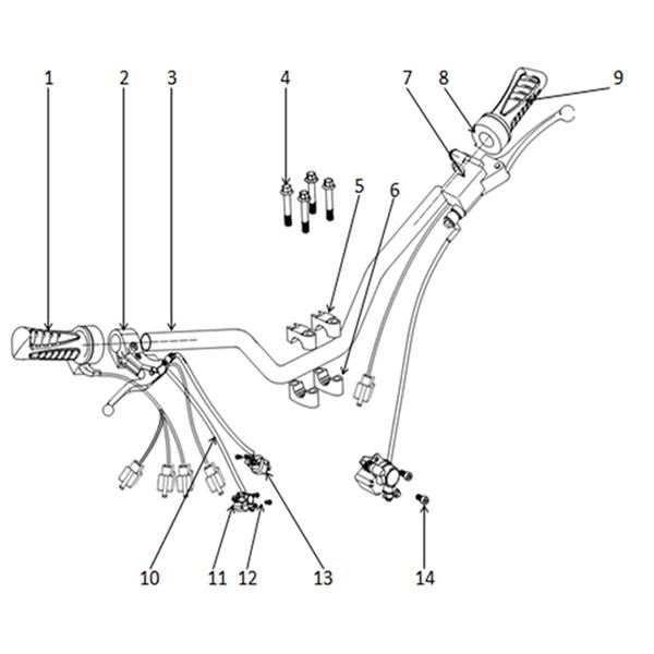 T-max Roughrider 70cc Quad Bike Front Brake Cable Set