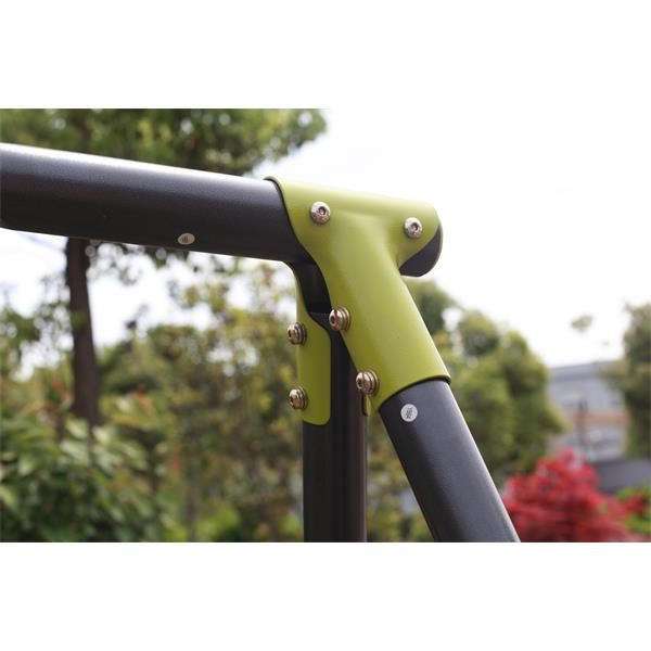 Seven Functions Play Set: Durable Powder-Coated Steel with Swing & Pull-Up Attachment