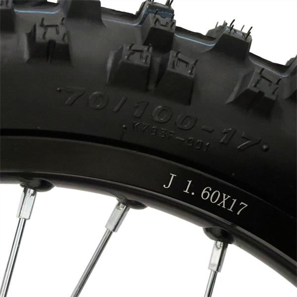 Pit Bike Orange CNC Wheel Set with Kenda Tyres & SDG Hubs - 17''F / 14''R