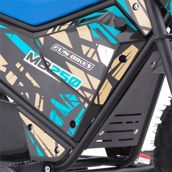 FunBikes MB250 250w 24v SLA Blue Electric Kids Mini Bike