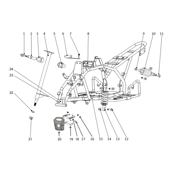 FunBikes Toxic 50cc Mini Quad V2 Front Bumper to Bracket Bolt