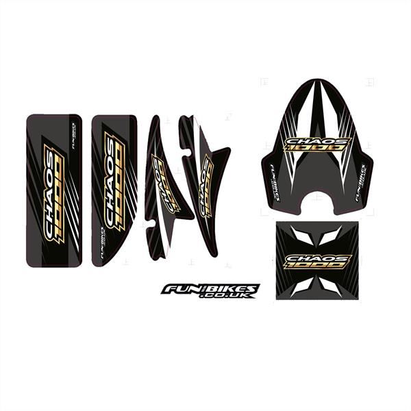 Chaos 1000 Watt Electric Scooter Sticker Set