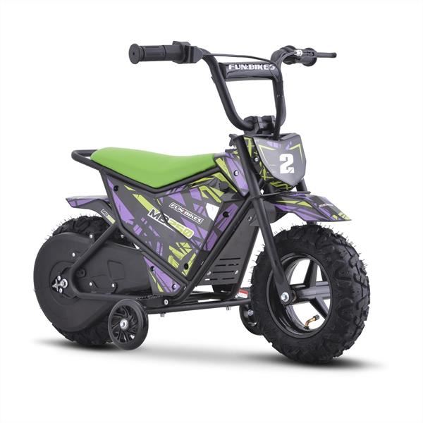 FunBikes MB250 43cm Motorbike 250w Green Electric Kids Monkey Bike