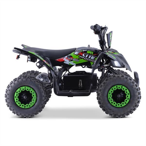 Excite 1000w Green Kids 2023 Premium Electric Mini Quad Bike