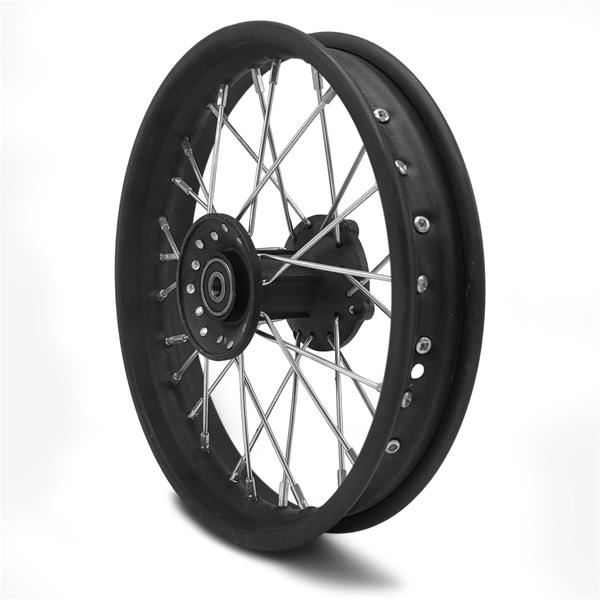 FunBikes MXR 2000w Electric Dirt Bike Front Wheel Rim Black 12 Inch
