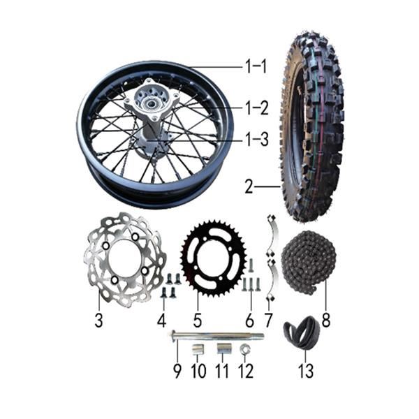 M2R RF140 S2 Pit Bike 34mm Rear Axle Spacer
