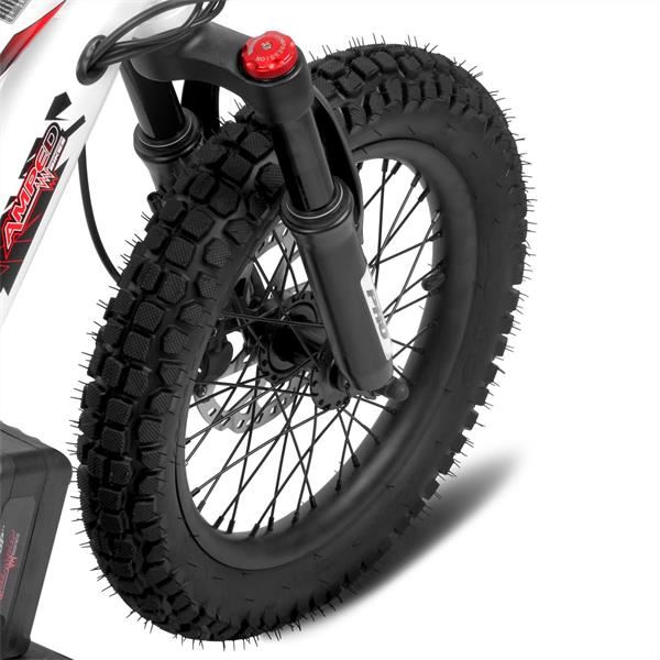 Amped A16 Pro 400w 36v 5ah Li White Kids Electric Balance Bike